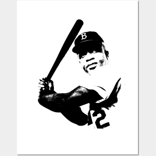 Jackie Robinson Pop Art Portrait Posters and Art